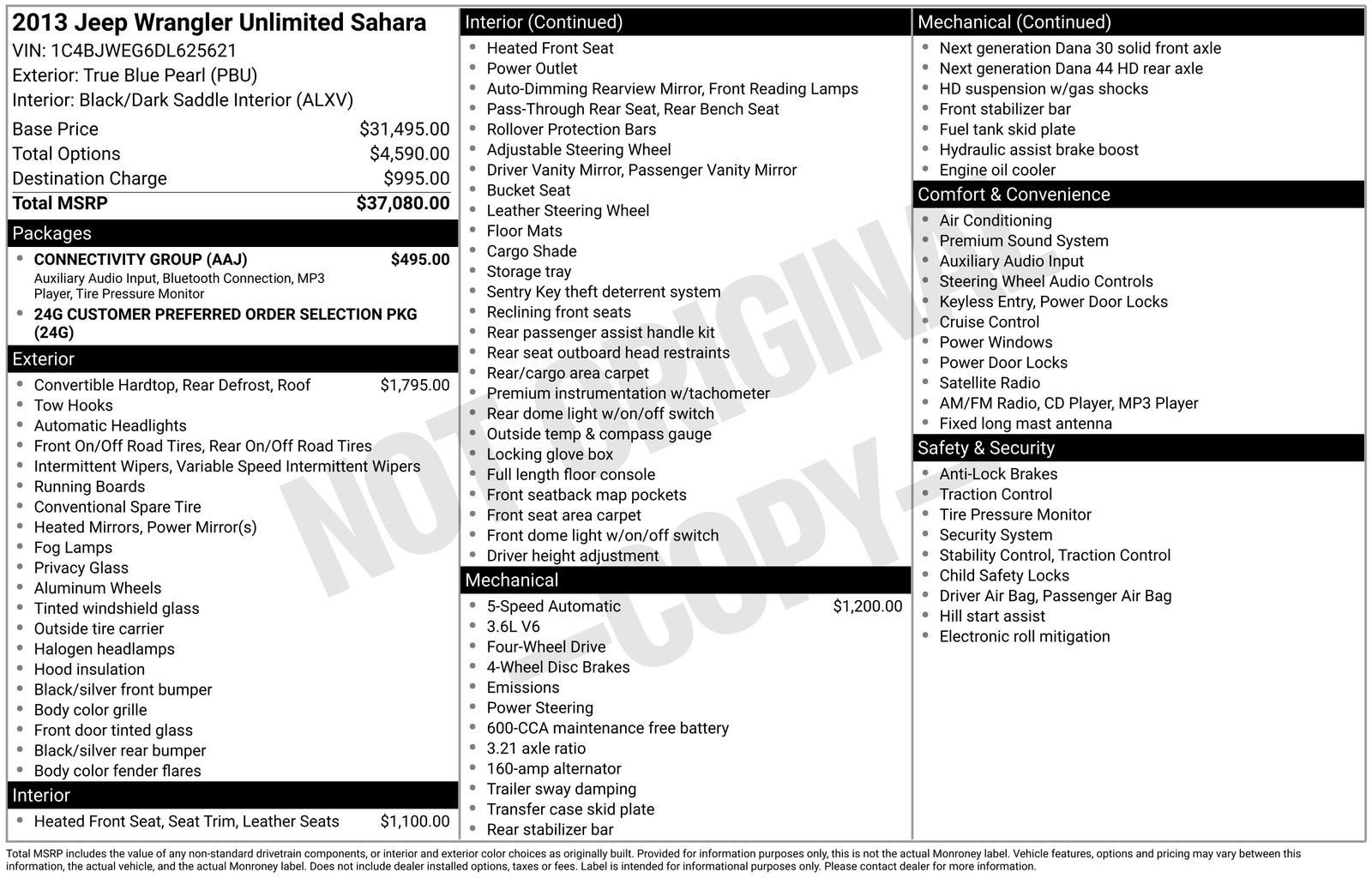 2013 Jeep Wrangler Unlimited Sahara