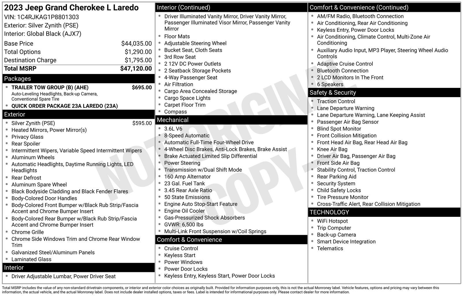 2023 Jeep Grand Cherokee L Laredo 4x4