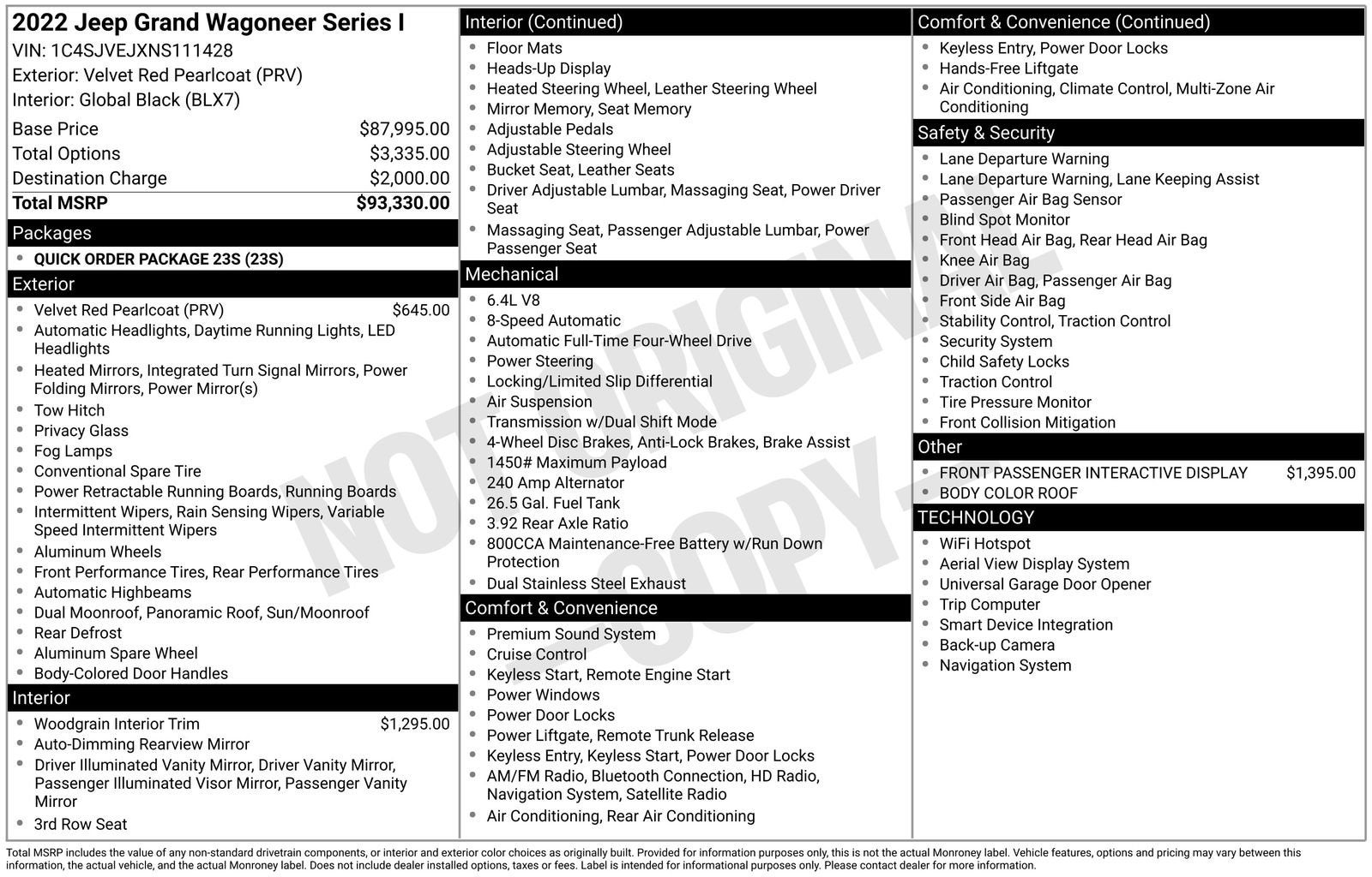 2022 Jeep Grand Wagoneer Series I 4x4