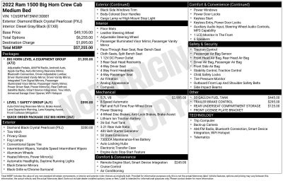 2022 RAM 1500 Big Horn Crew Cab 4x4 6'4" Box