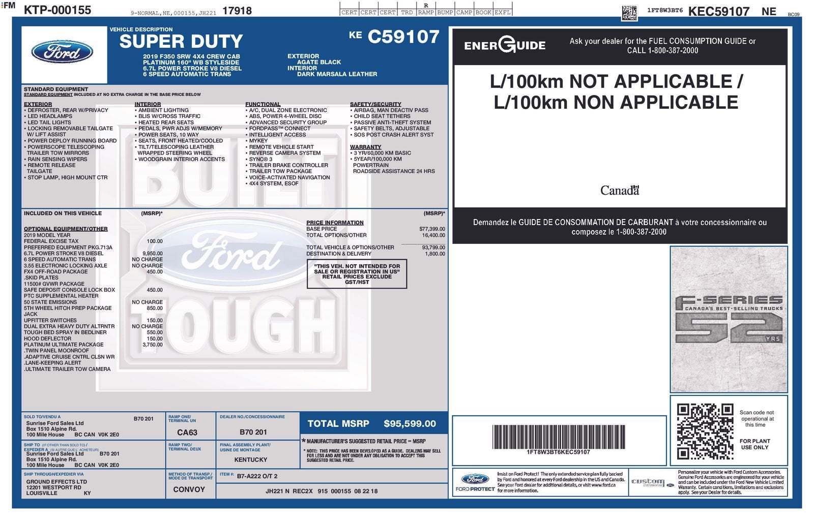 2019 Ford F-350 Platinum