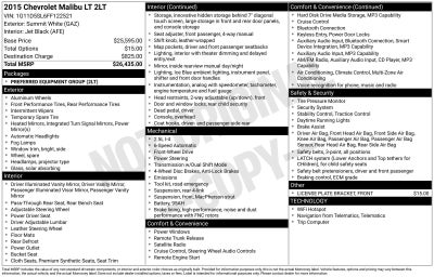 2015 Chevrolet Malibu LT