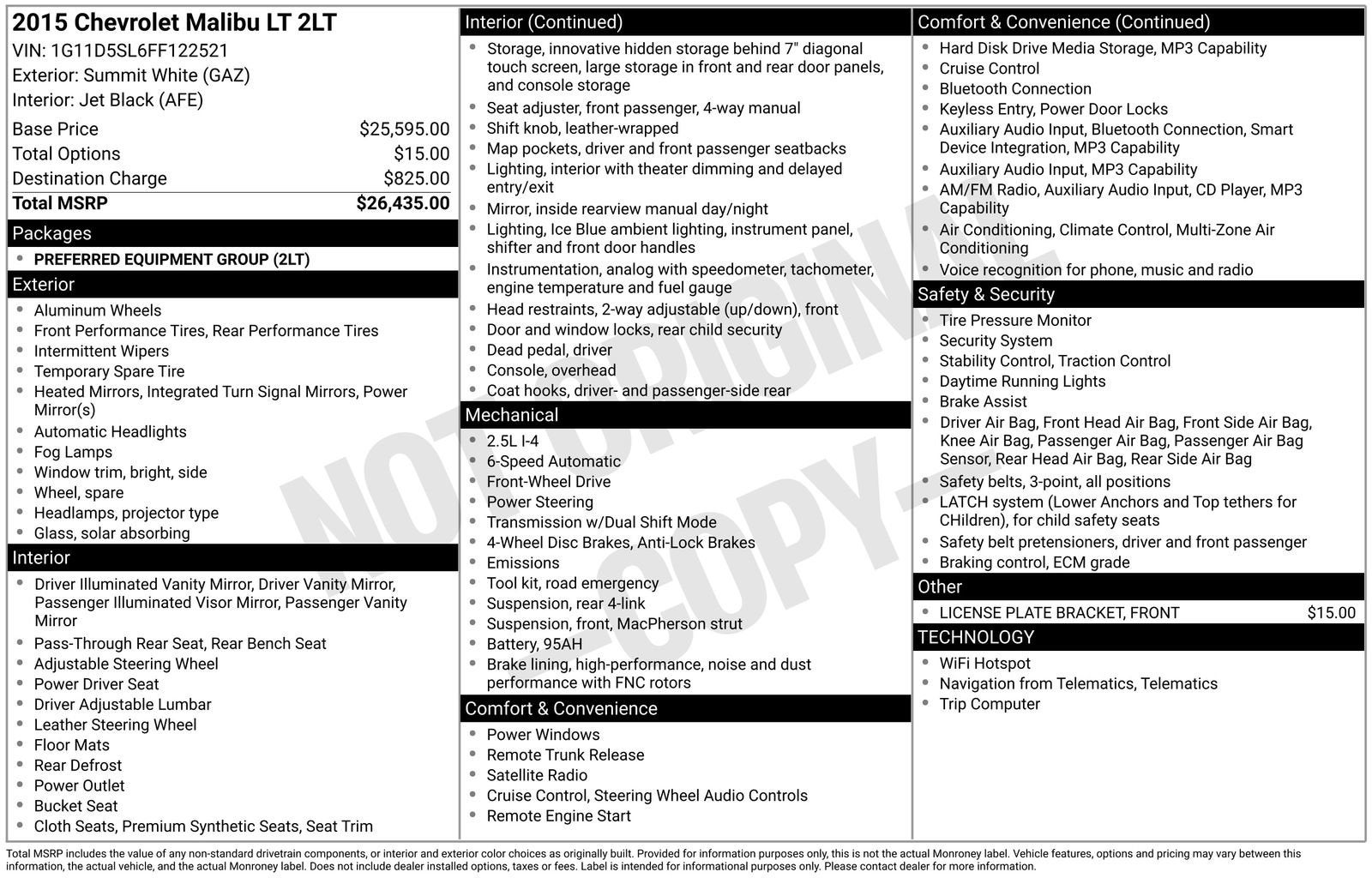 2015 Chevrolet Malibu LT