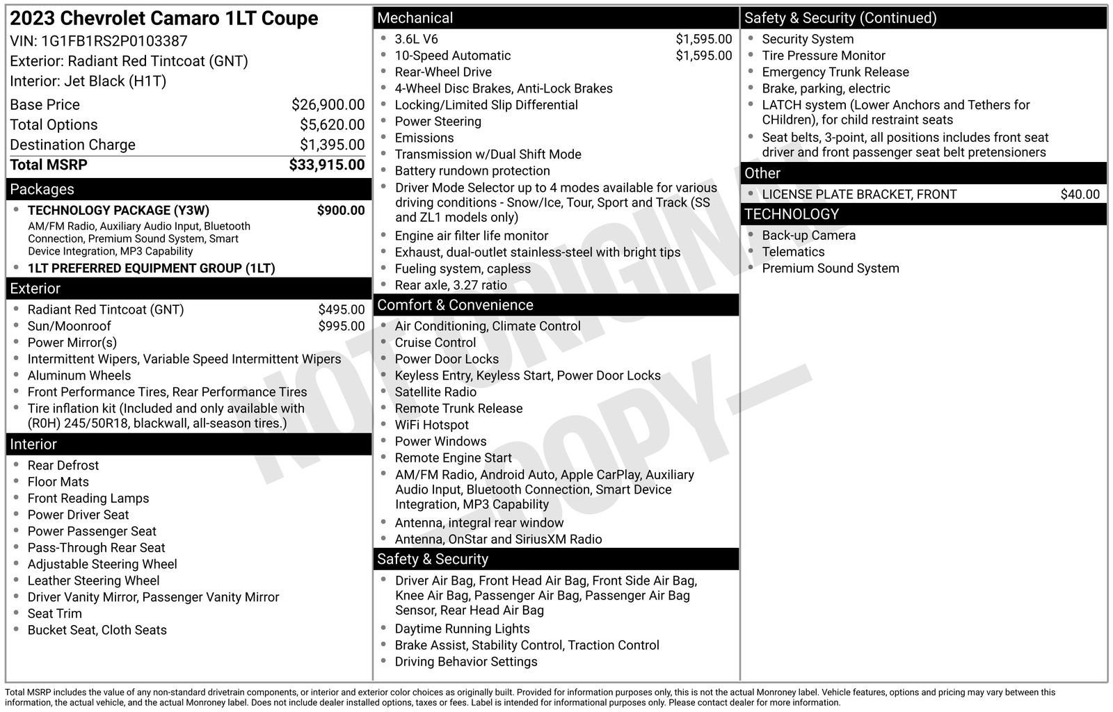 2023 Chevrolet Camaro 1LT