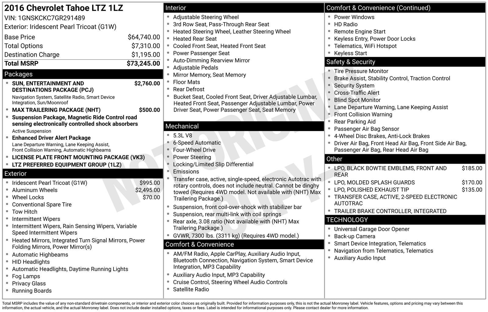 2016 Chevrolet Tahoe LTZ