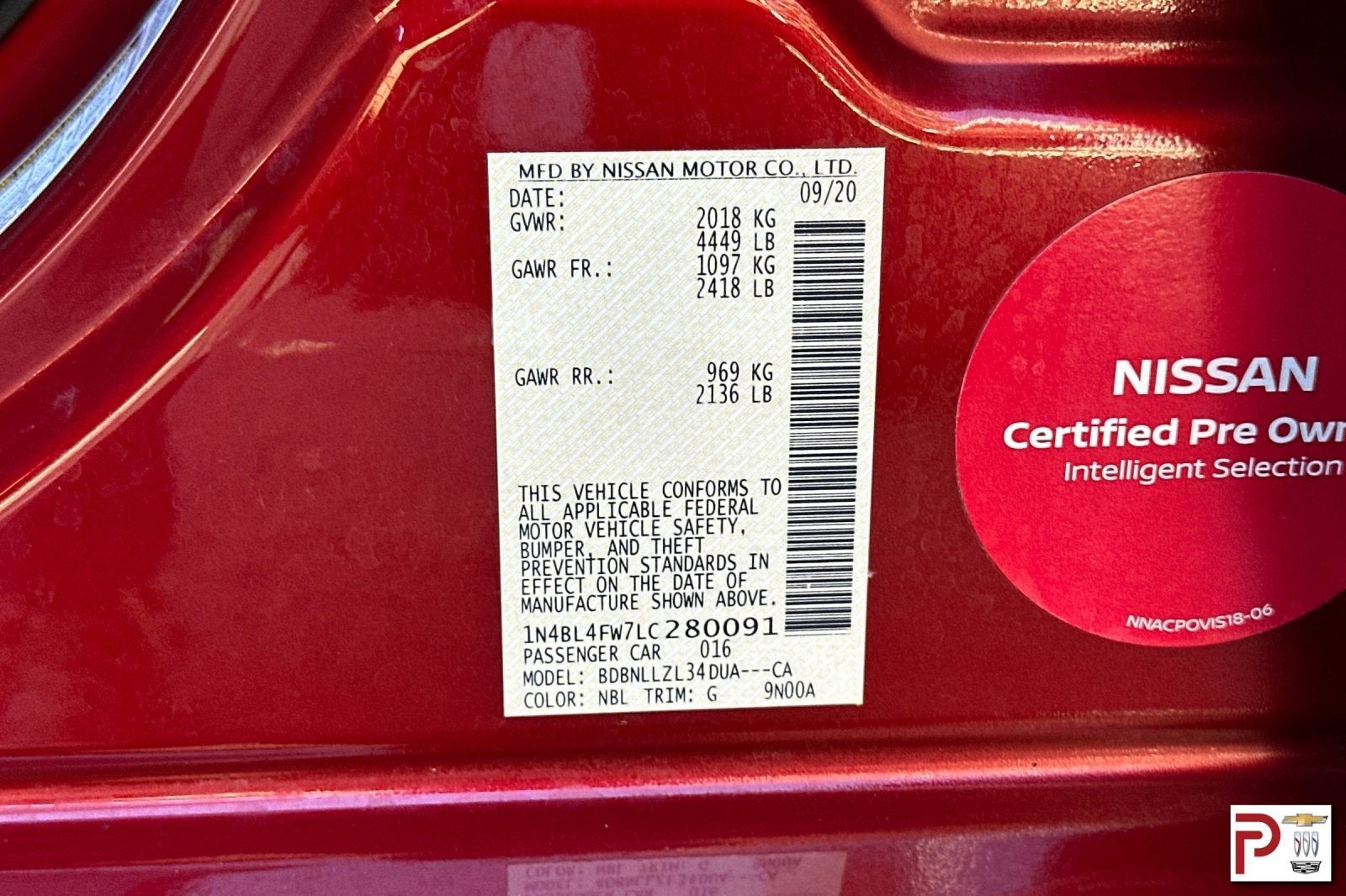 2020 Nissan Altima Platinum Intelligent AWD