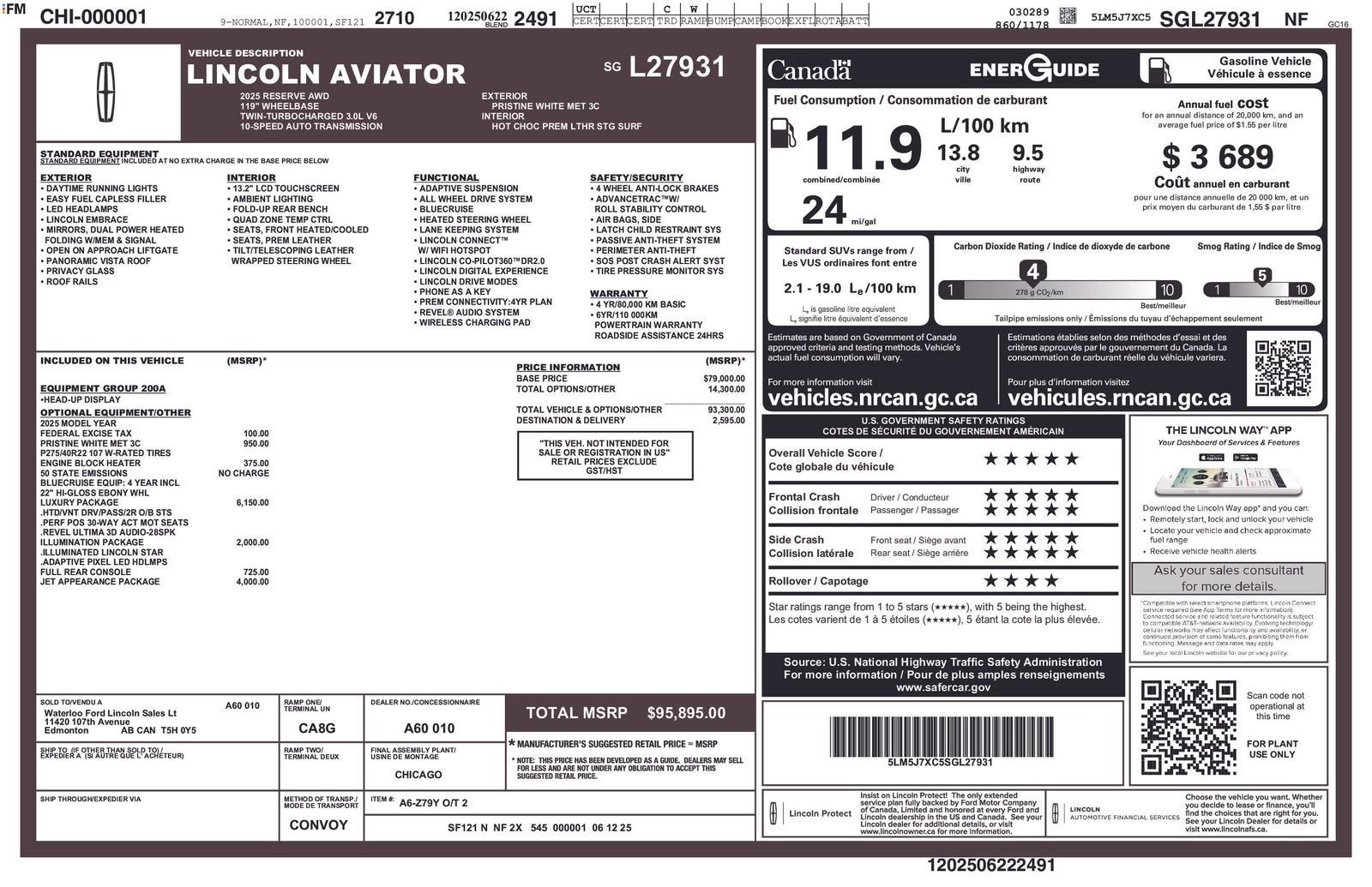 2025 Lincoln Aviator Reserve