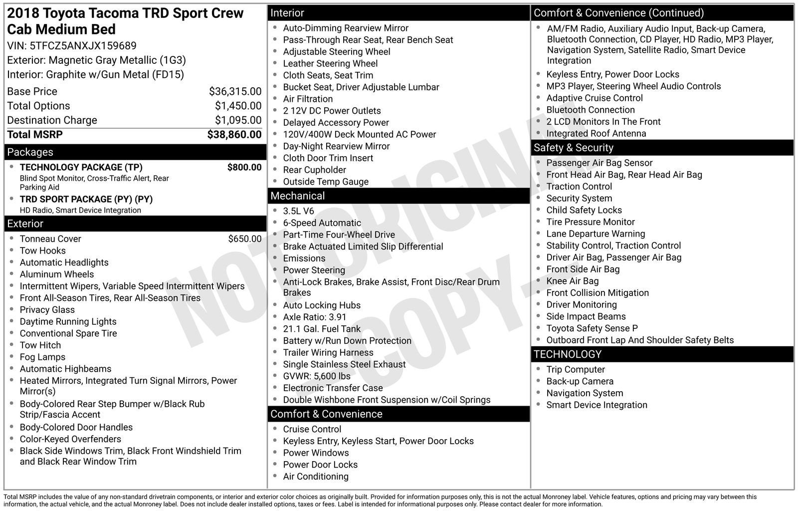 2018 Toyota Tacoma SR