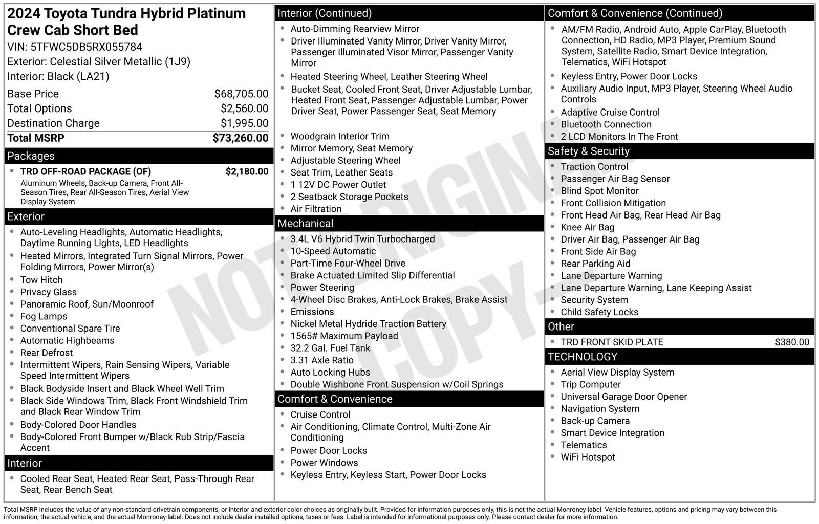 2024 Toyota Tundra Hybrid Platinum 4WD