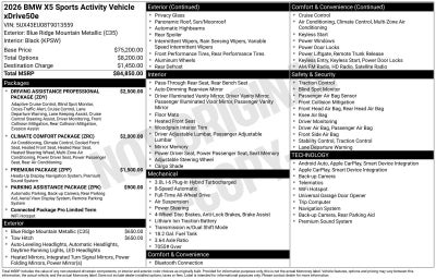 2026 BMW X5 PHEV xDrive50e