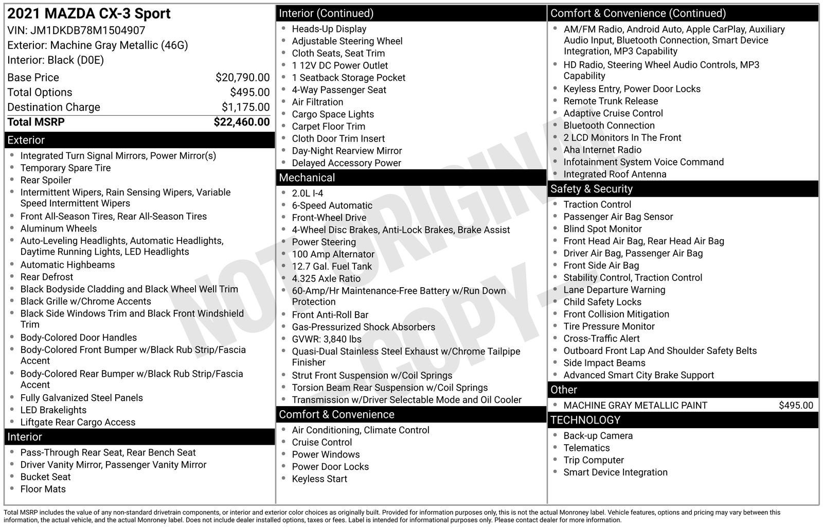 2021 Mazda Mazda CX-3 Sport