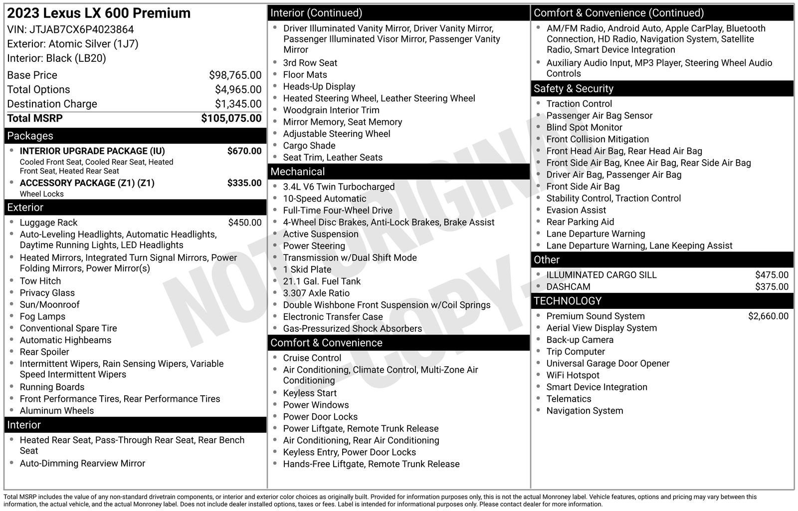 2023 Lexus LX 600 Premium