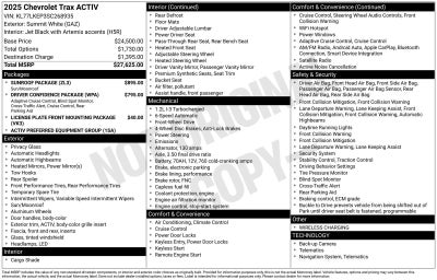 2025 Chevrolet Trax ACTIV
