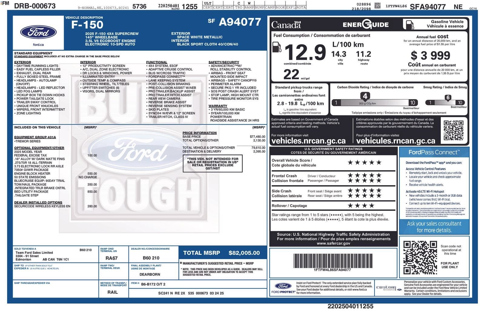 2025 Ford F-150 Tremor