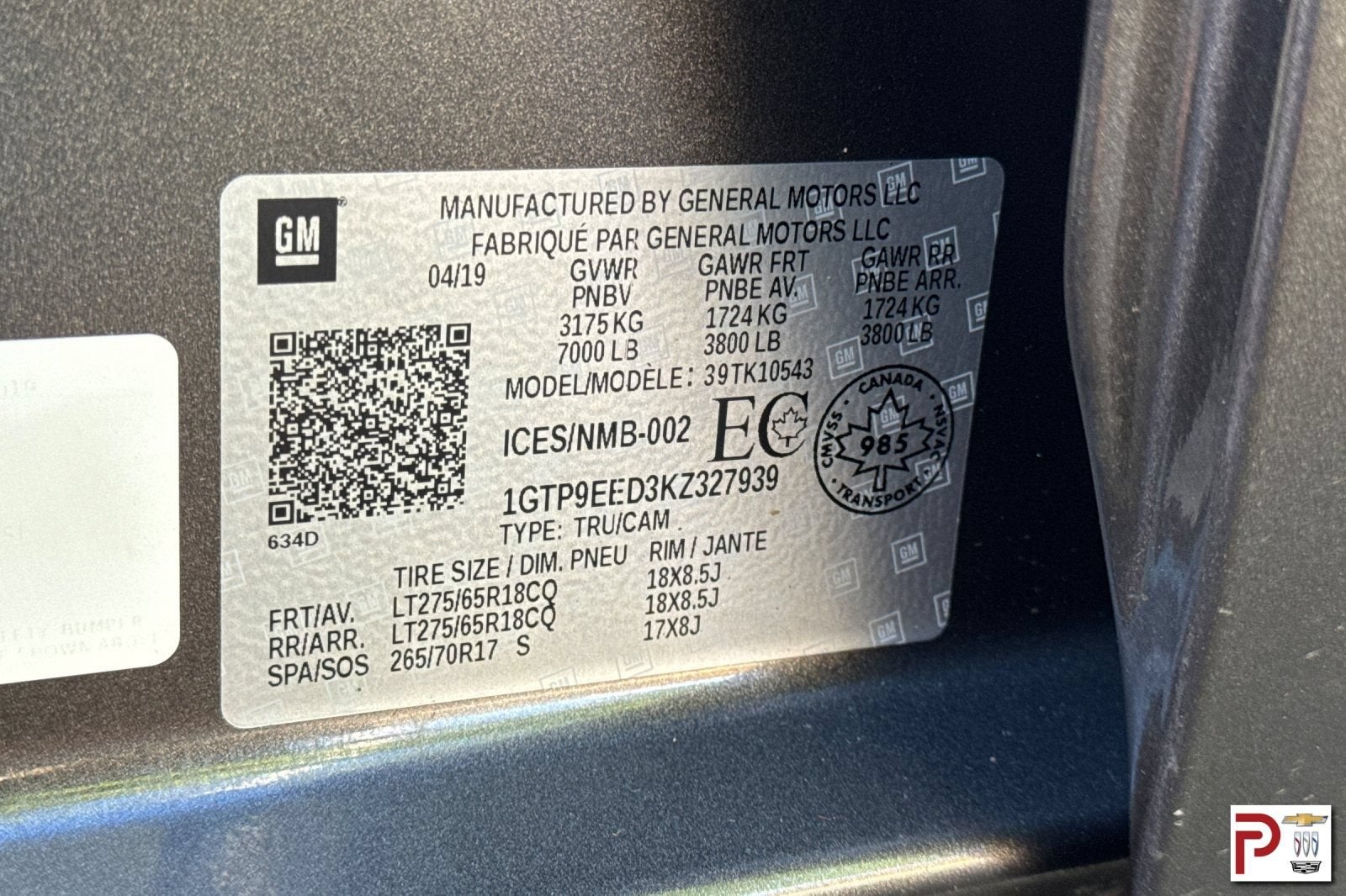 2019 GMC Sierra 1500 AT4