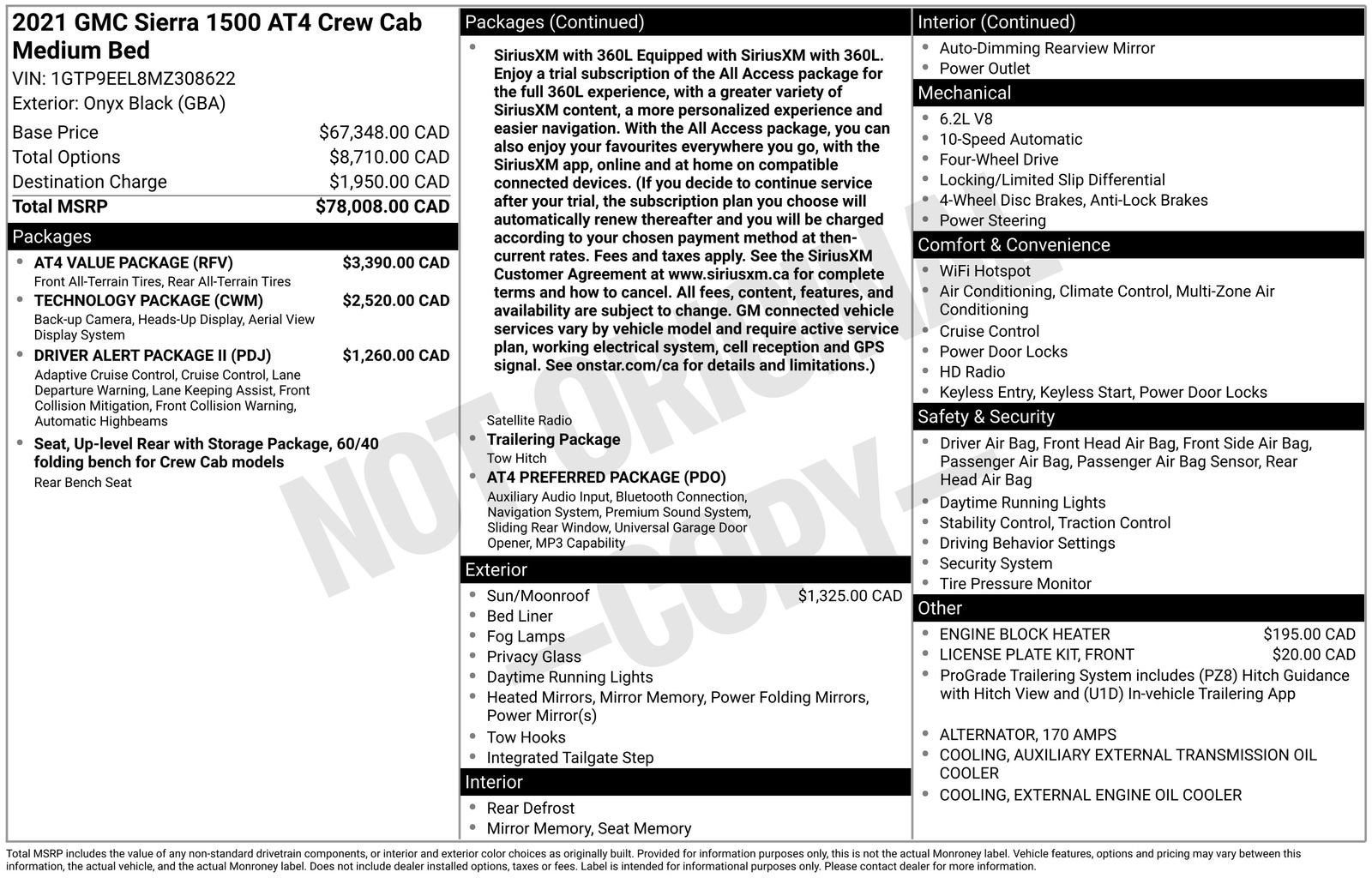 2021 GMC Sierra 1500 AT4