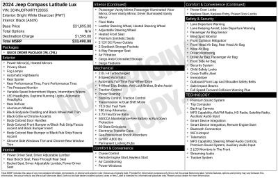 2024 Jeep Compass Latitude Lux FWD